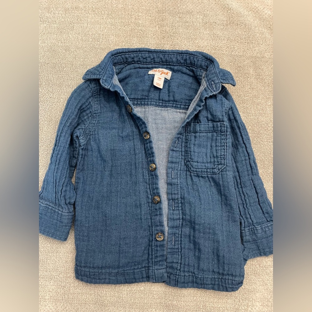 Cat & Jack Denim Blue Shirt